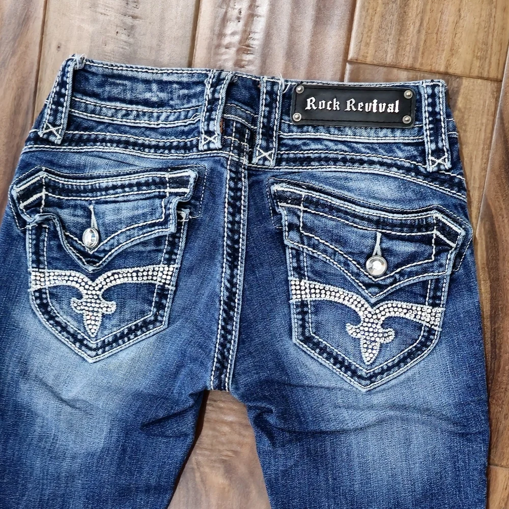 Rock Revival Jeans Size 25 Scarlett Straight - Picture 6 of 7